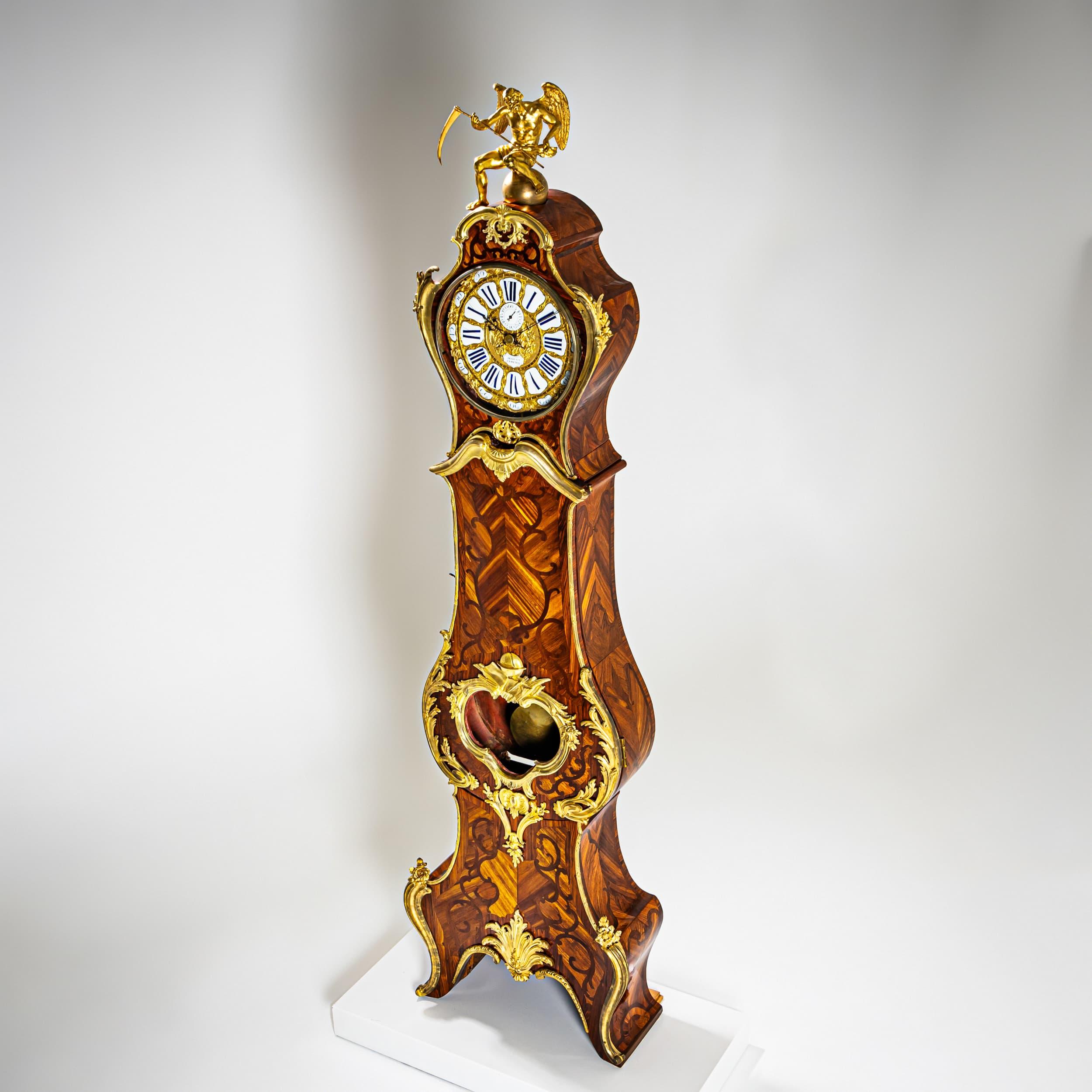 Louis XV Longcase Clock, France, Mid-18th Century For Sale 9