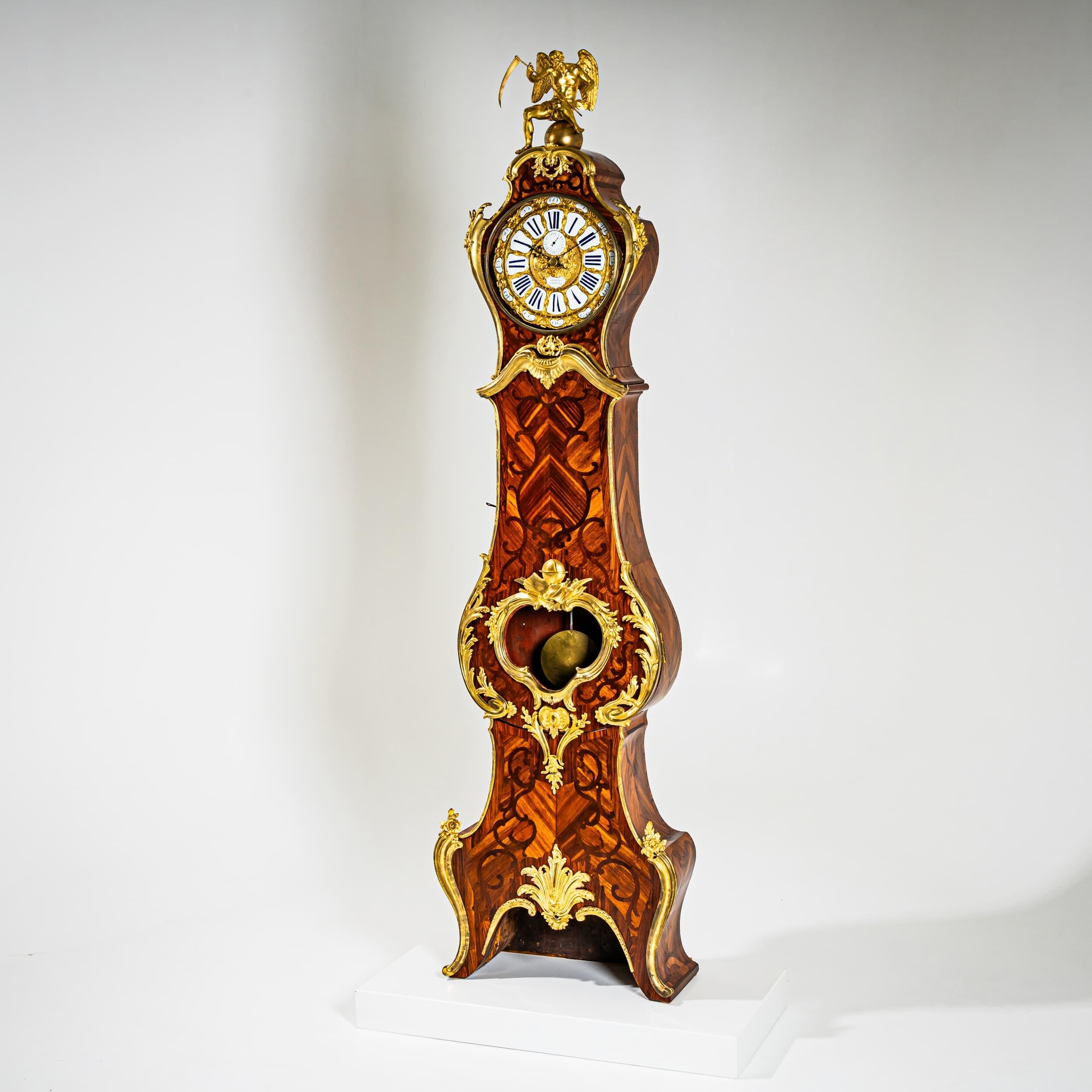 Louis XV Longcase Clock, France, Mid-18th Century In Good Condition For Sale In Greding, DE