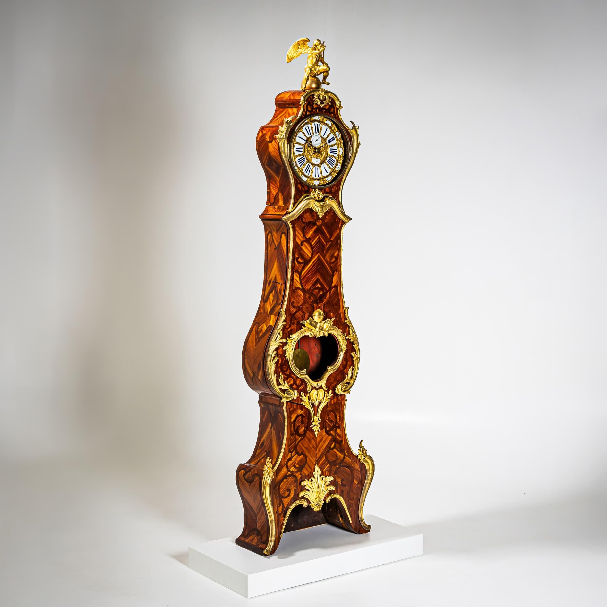 Louis XV Longcase Clock, France, Mid-18th Century For Sale 1