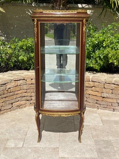 Louis XV / Louis XVI Style Vitrine with Bronze - XIXth Century