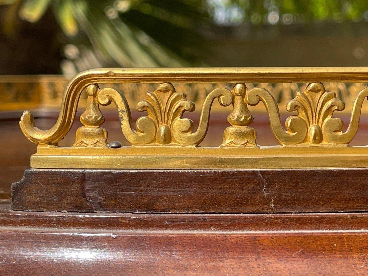 Bronzo Vitrina in stile Luigi XV / Luigi XVI con bronzo - XIX secolo in vendita