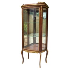 Louis XV / Louis XVI Style Vitrine with Bronze - XIXth Century