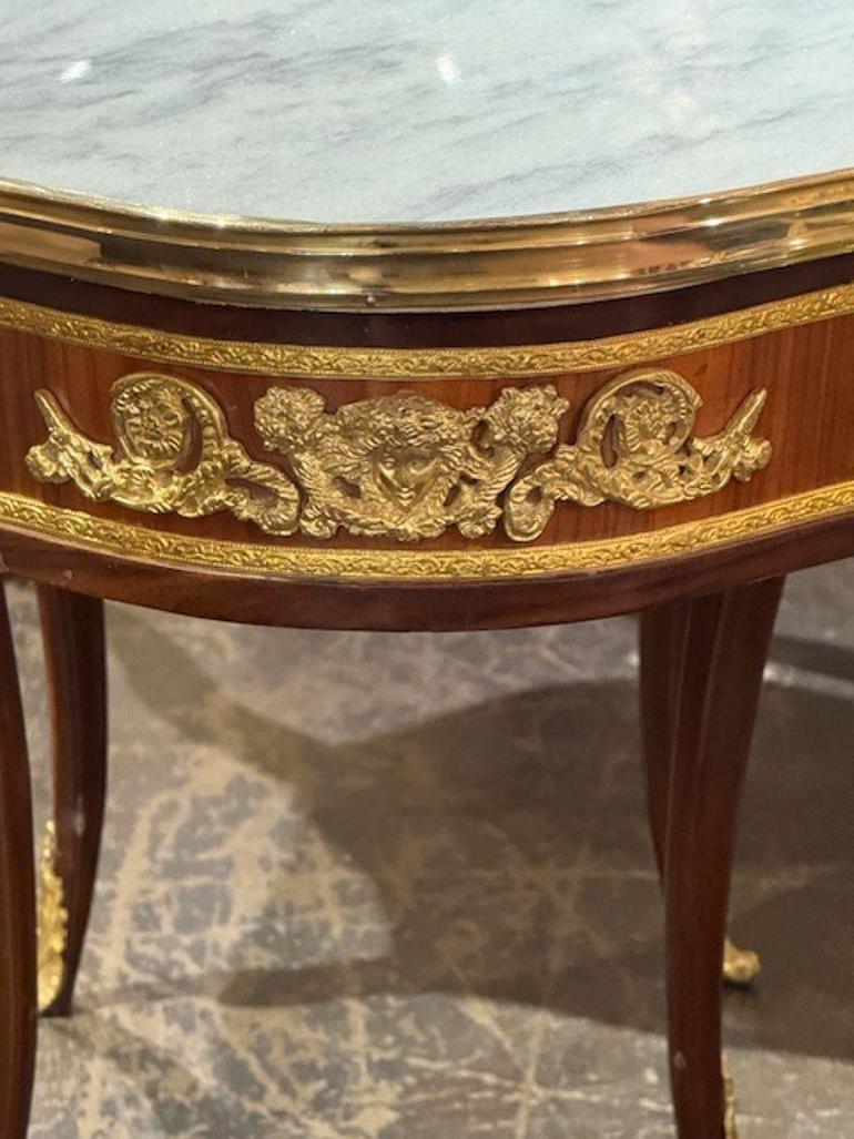 Louis XV Mahogany and Gilt Bronze Table For Sale 3