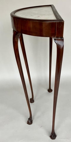 Louis XV Mahogany Demi Lune Console with Marble Top, Italy, 1770s