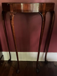 Louis XV Mahogany Demi Lune Marble Top Console