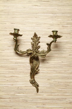 Louis XV Manner Glo-Mar Artworks Brass Sconces