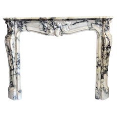 Louis XV Mantel in Paonazzo Marble