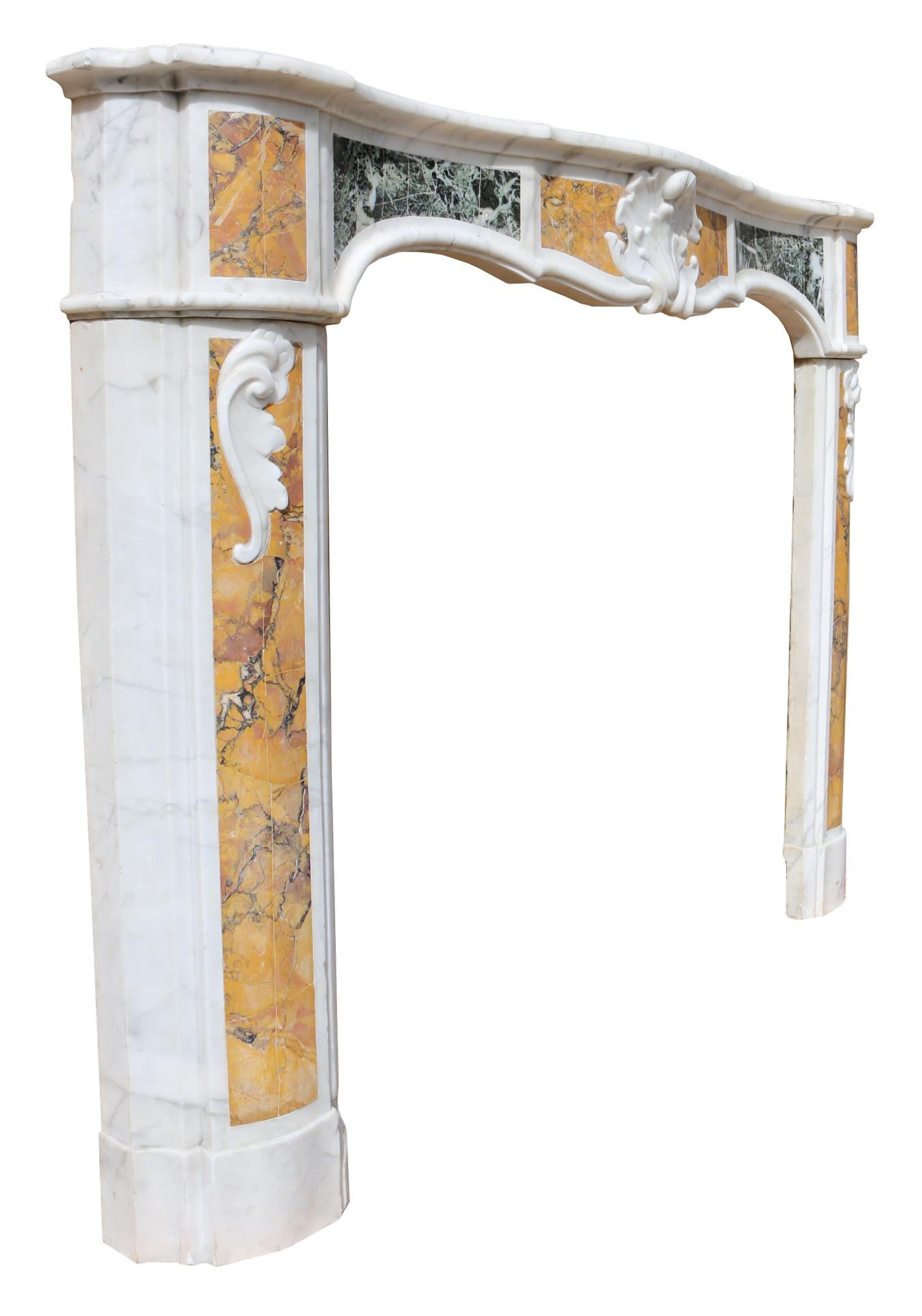 18th Century and Earlier Louis XV Marble Mantel, Circa 1770 For Sale