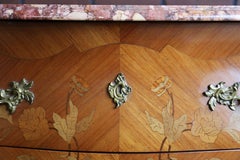 Louis XV Marble Top Bombe Chest