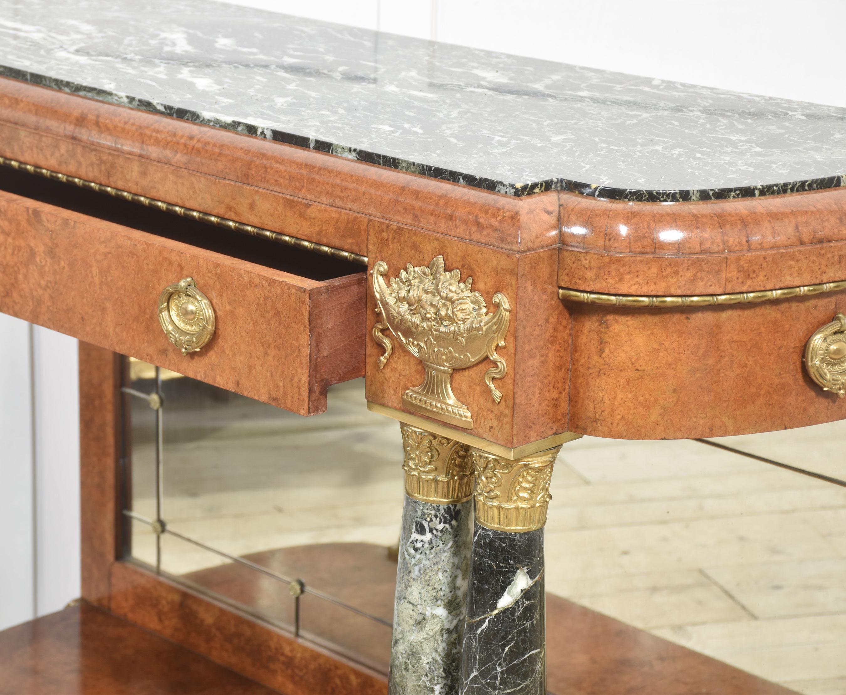 Louis XV marble topped console table For Sale 2
