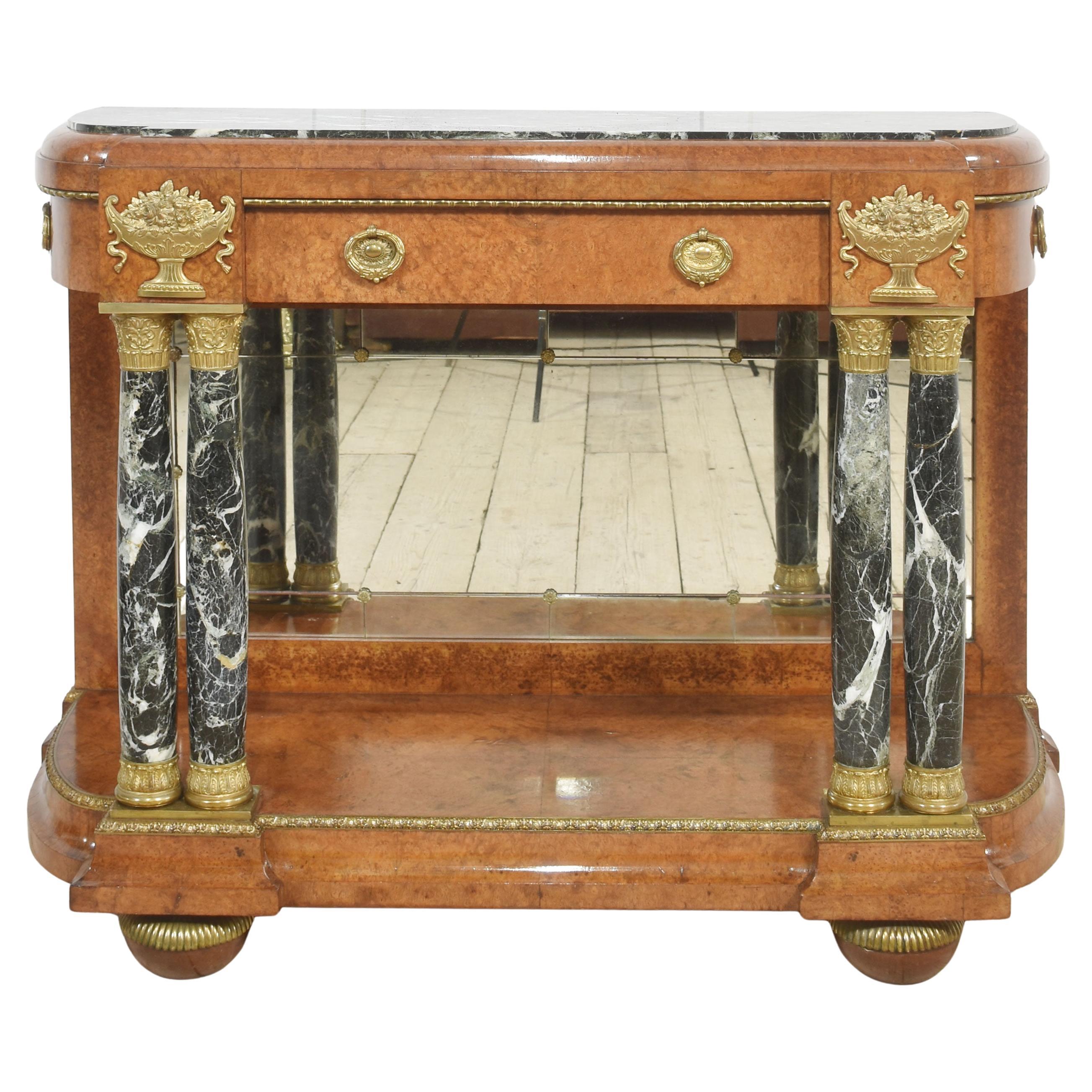 Louis XV marble topped console table