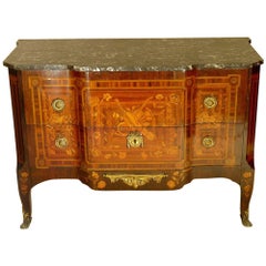 Louis XV Marquetry Commode Chest
