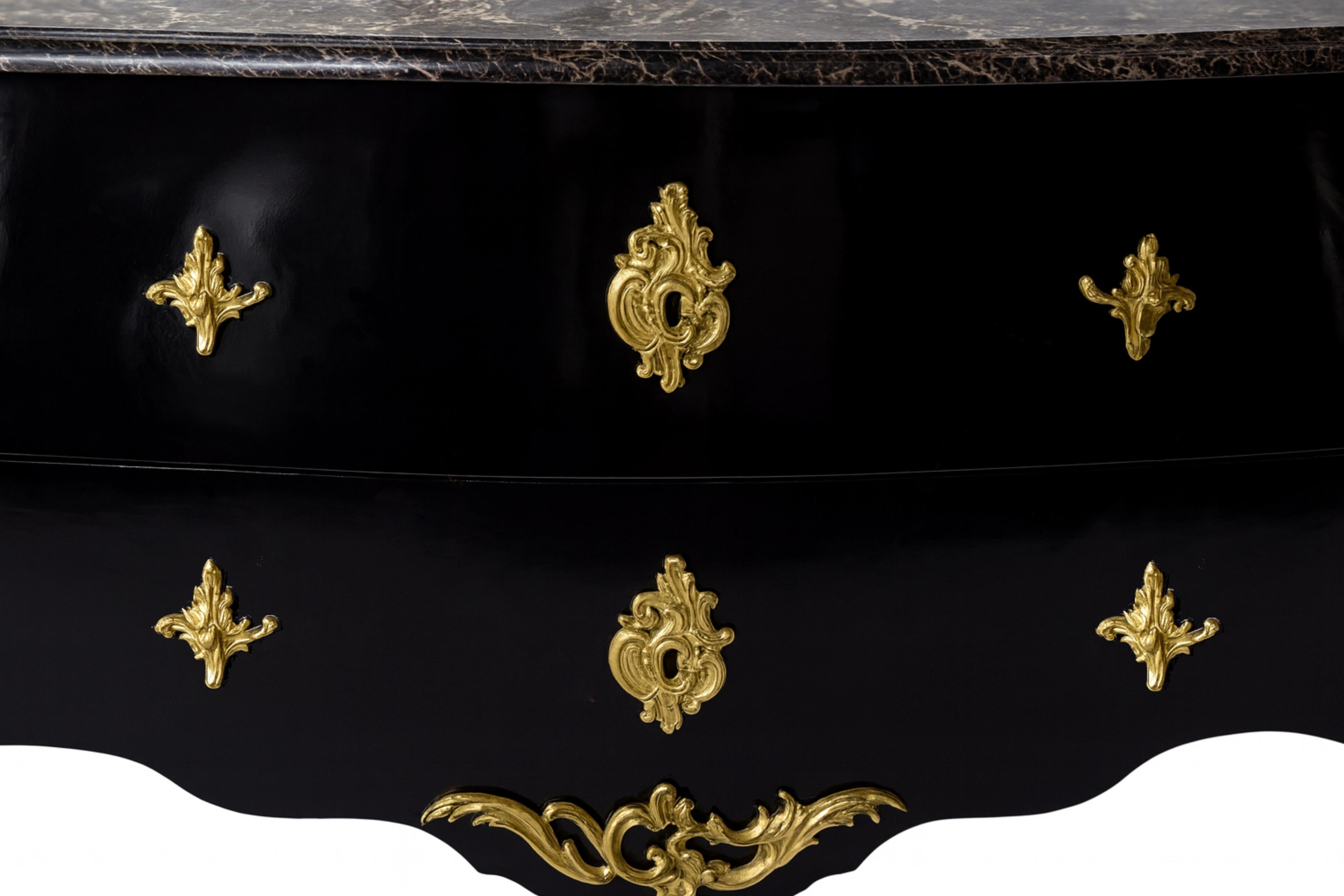Credenza Commode nera in stile Luigi XV A. Mathieu Criaerd, XIX secolo in vendita 3