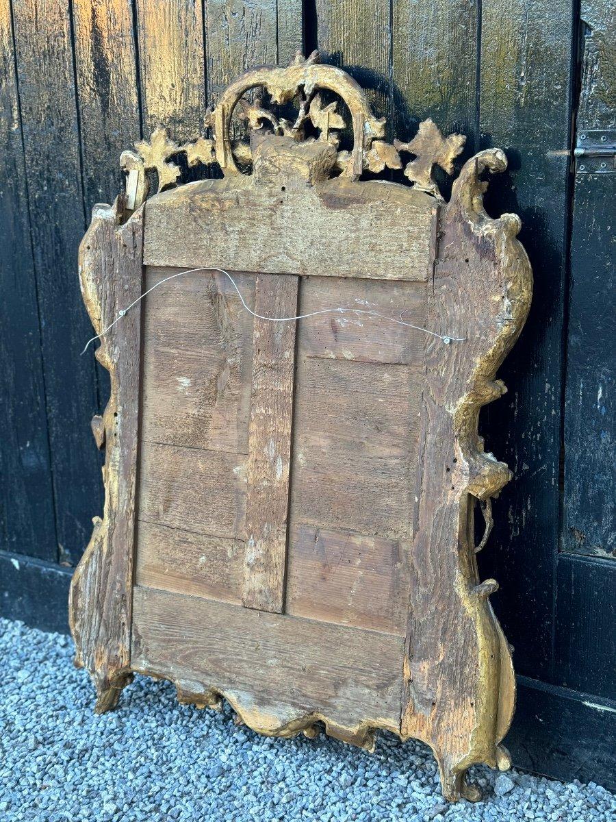 Louis XV Mirror In Carved And Gilded Wood With Parecloses For Sale 5