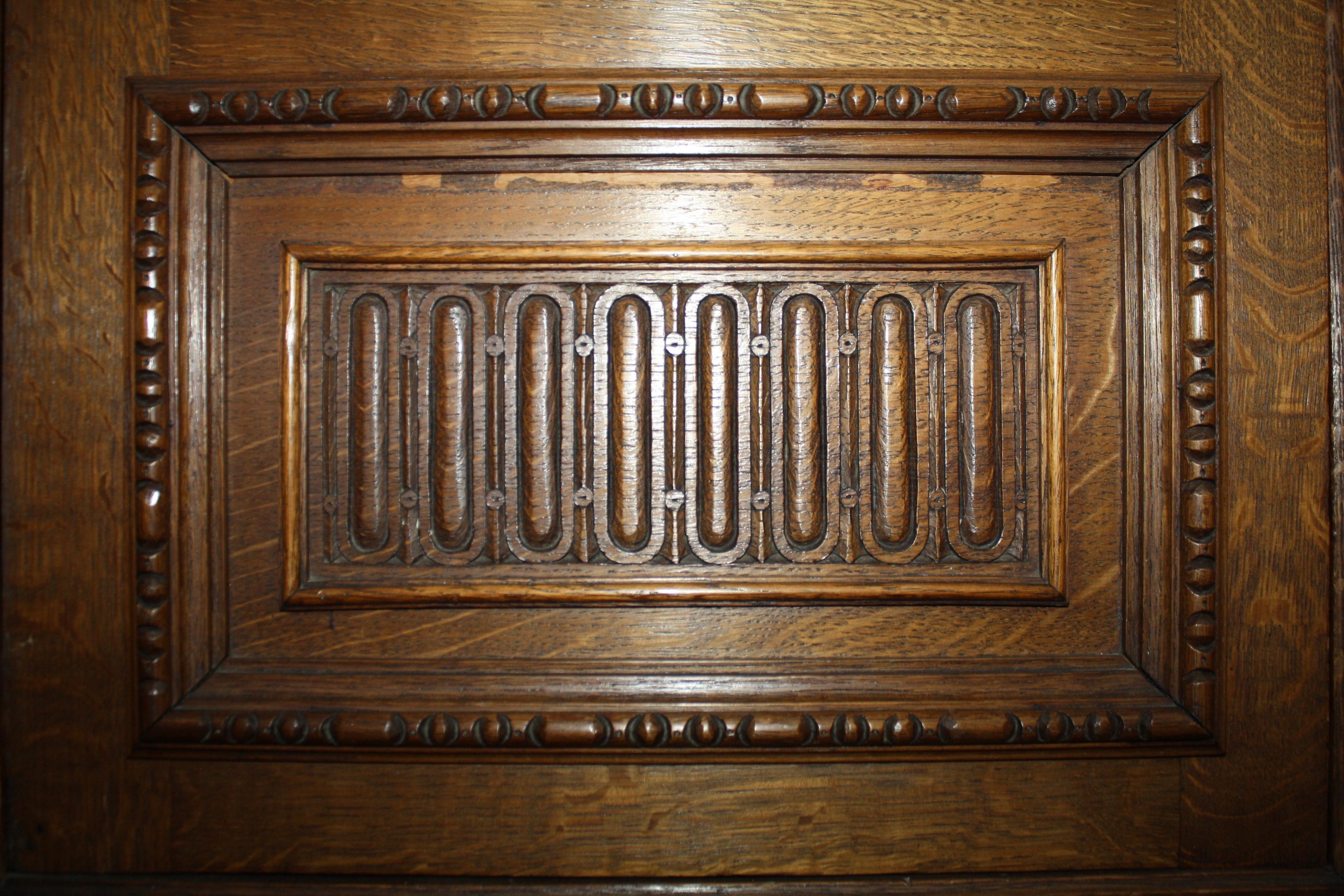 Louis XV Neo Rustique Oak Buffet Cabinet, circa 1900 4