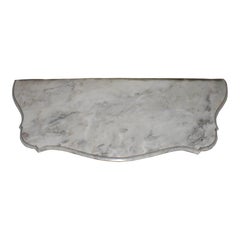 Louis XV Oak Demilune Console Table with Marble Top, circa 1880