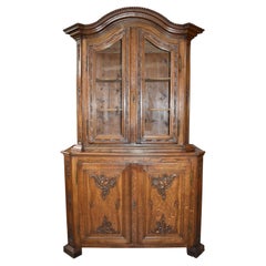 Antique Louis XV Oak Hutch Cabinet, circa 1885