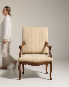 Louis XV Oak Throne Chair