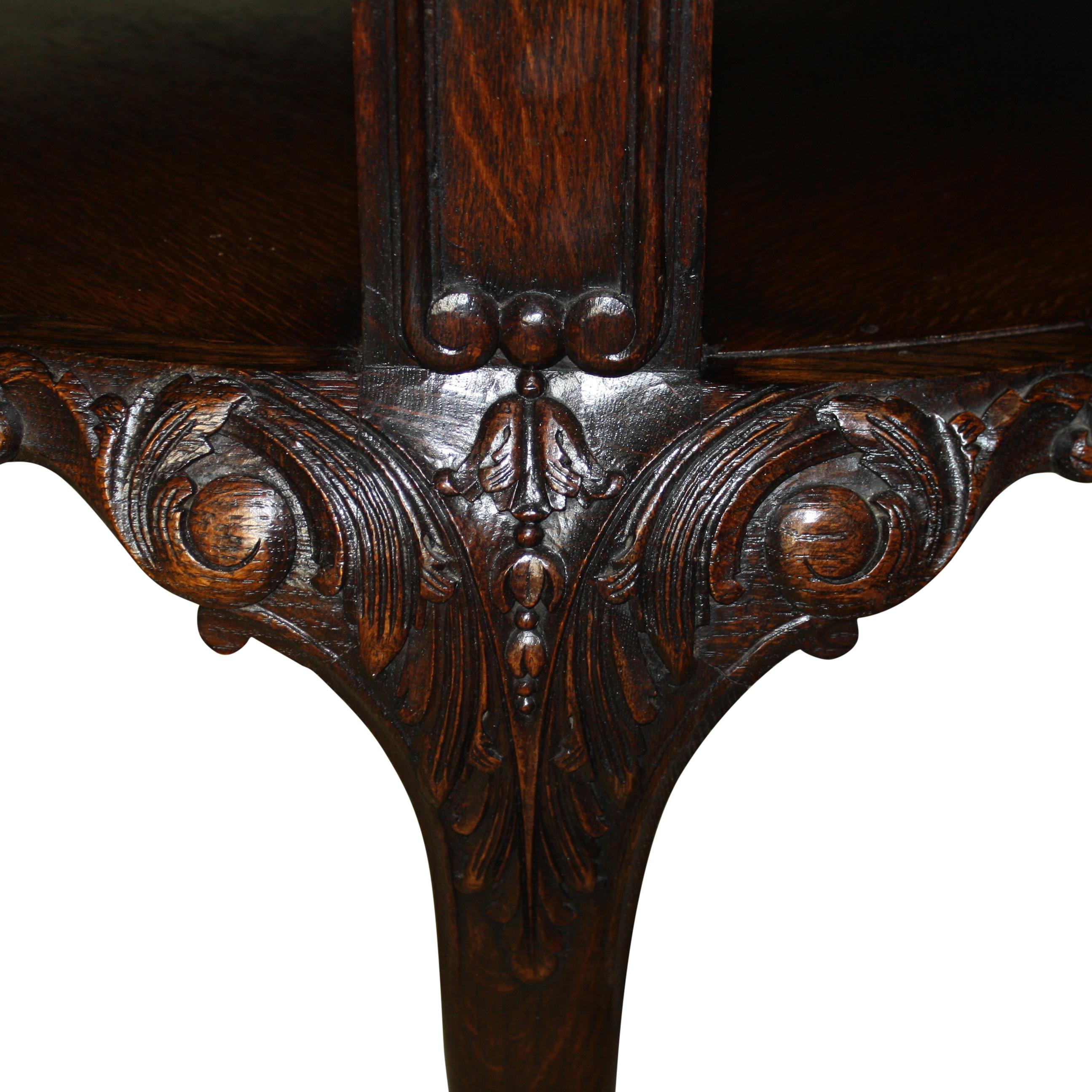 Louis XV Oak Two-Tiered Side Table, circa 1900 In Good Condition In Evergreen, CO