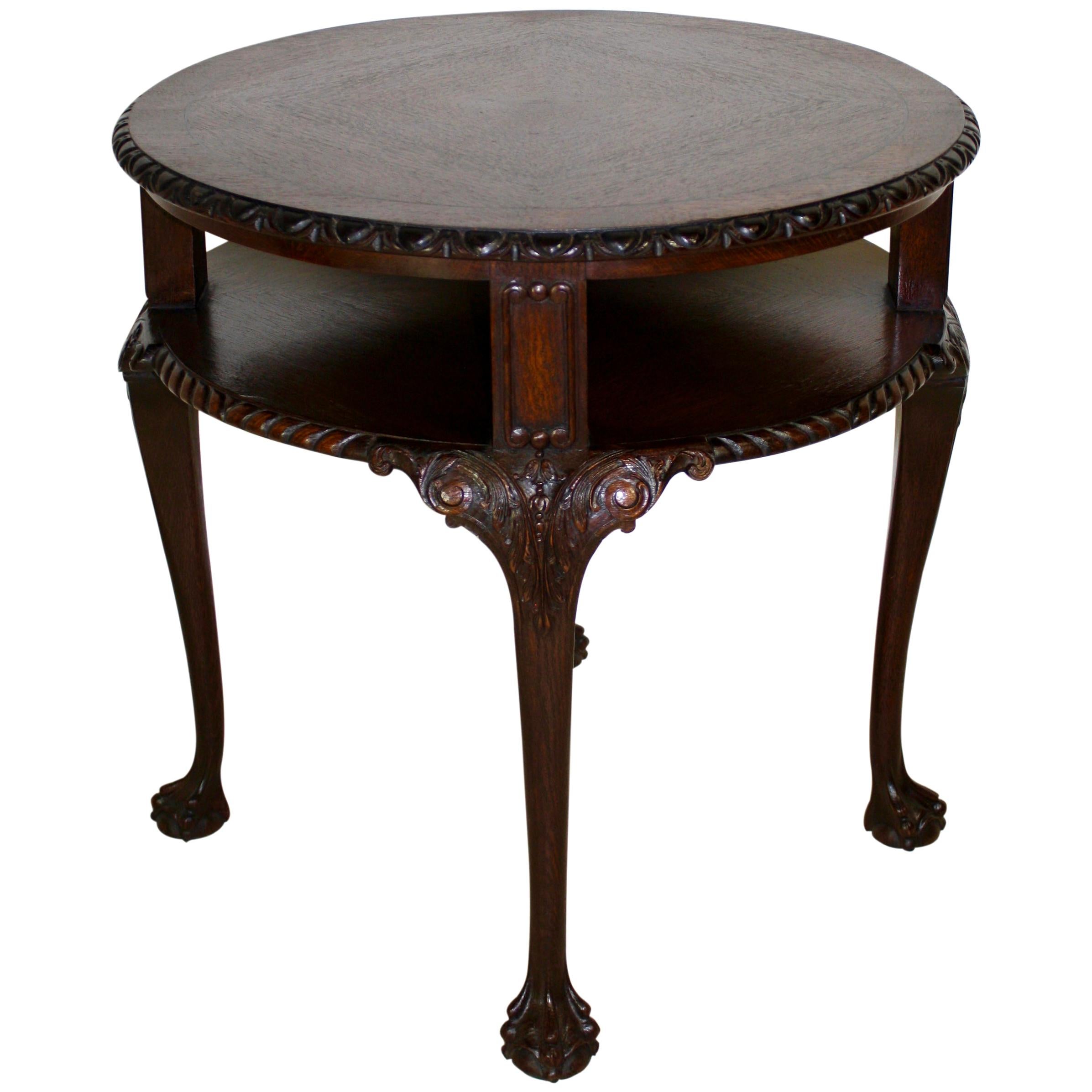 Louis XV Oak Two-Tiered Side Table, circa 1900