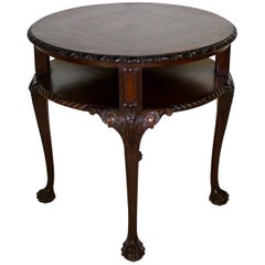 Antique Louis XV Oak Two-Tiered Side Table, circa 1900