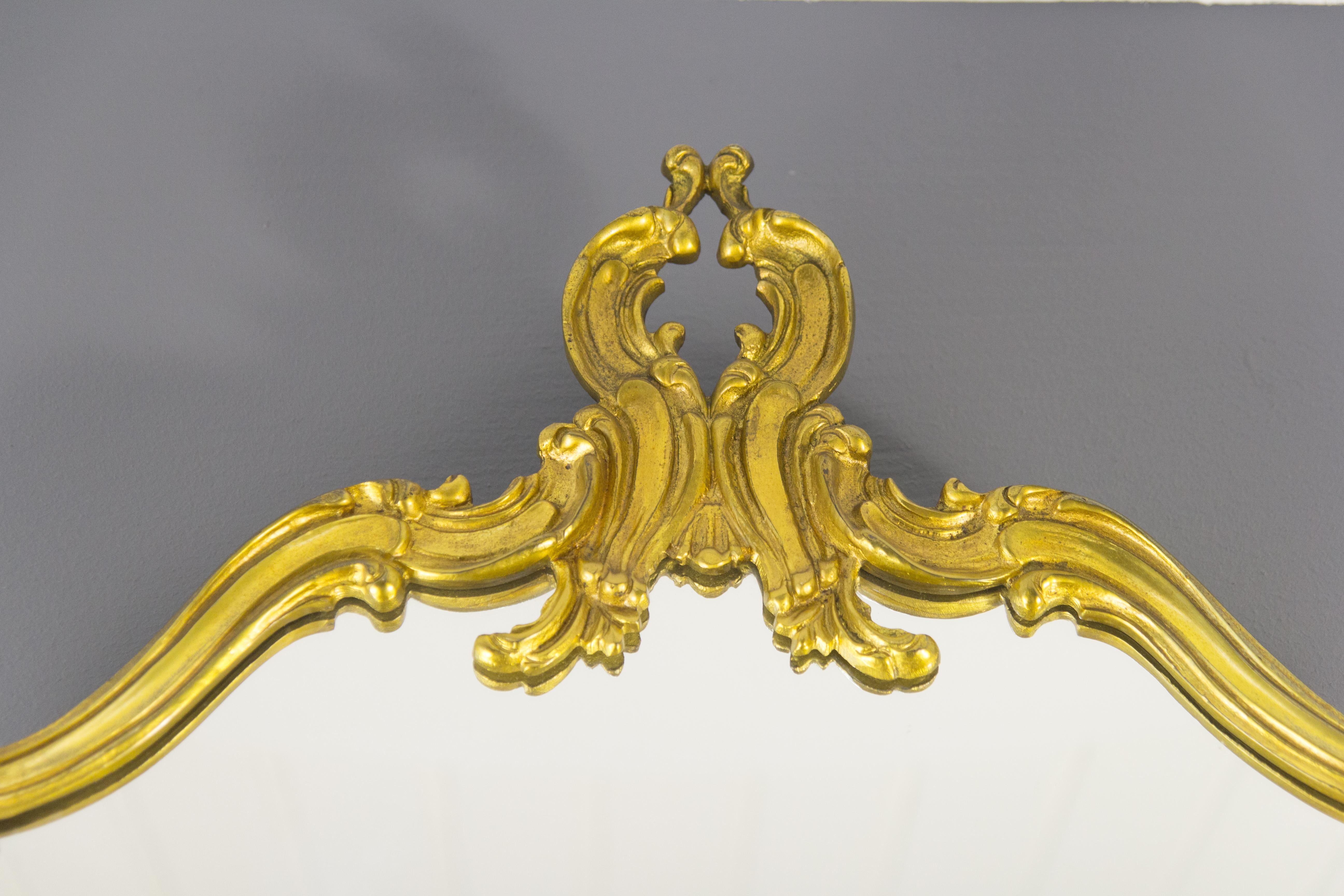 Louis XV or Rococo Style Wall Mirror in Gilt Bronze 5