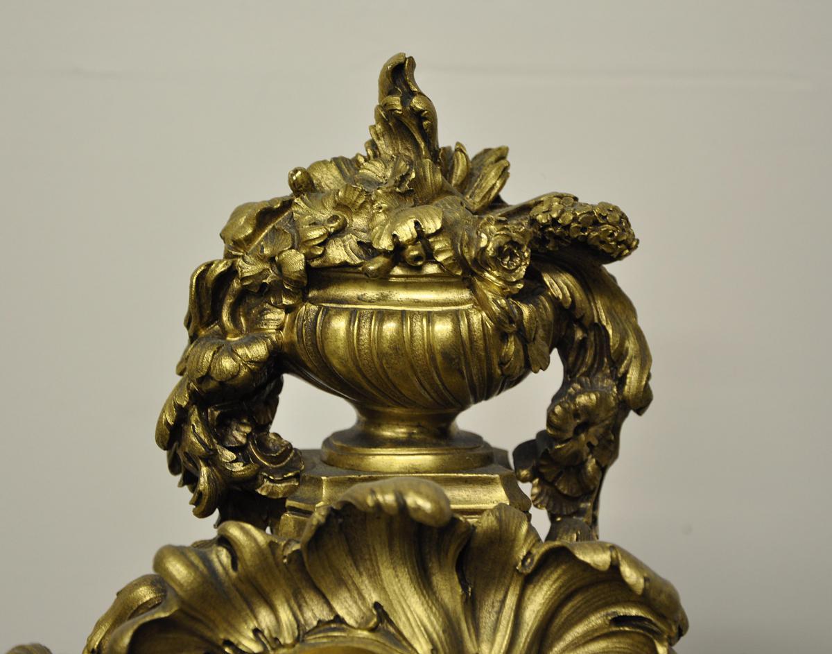 Louis XV Ormolu Uhr von Gille l'Ainé (Louis XV.) im Angebot