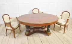 Louis XV oval inlaid center table