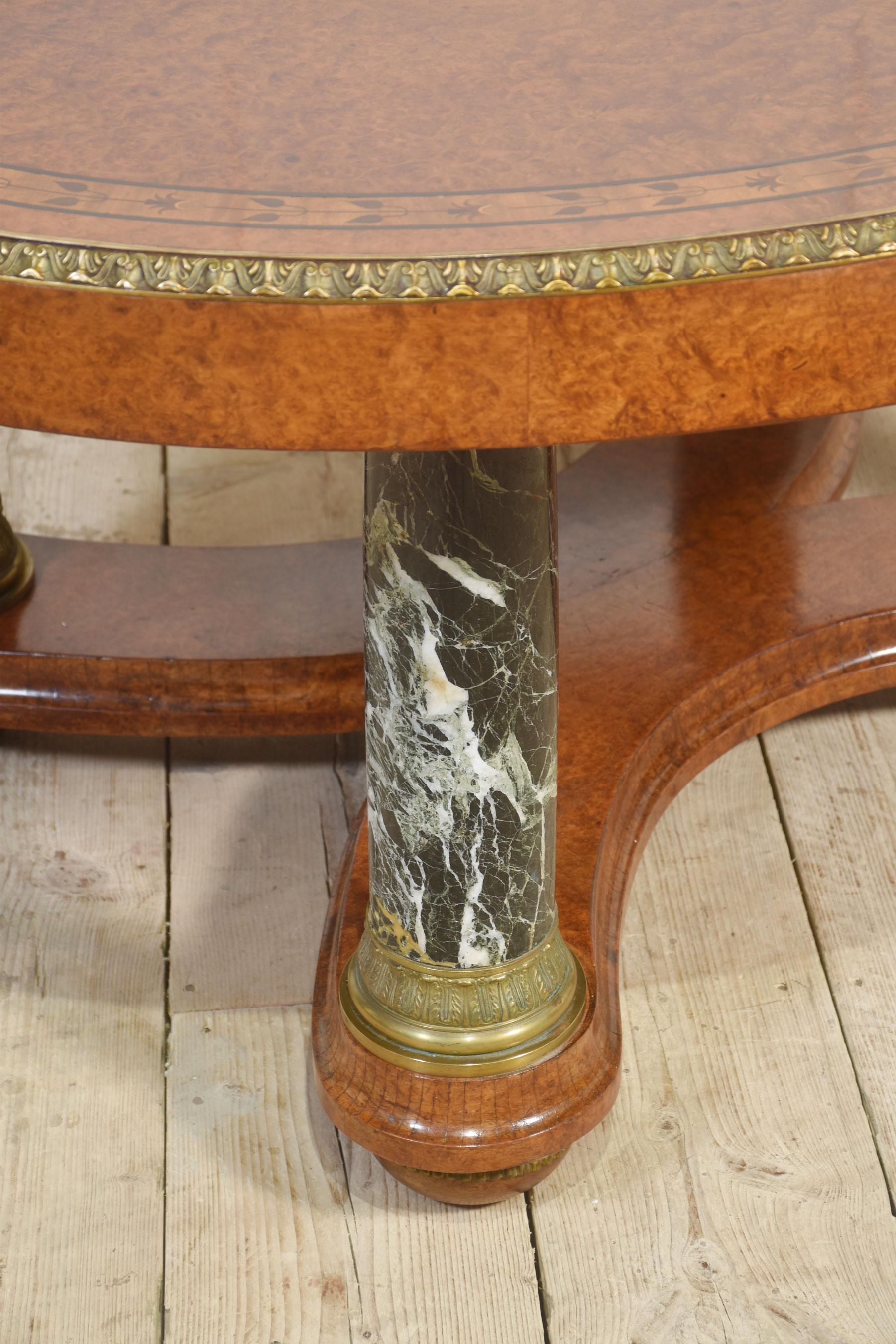 Louis XV oval inlaid center table For Sale 1