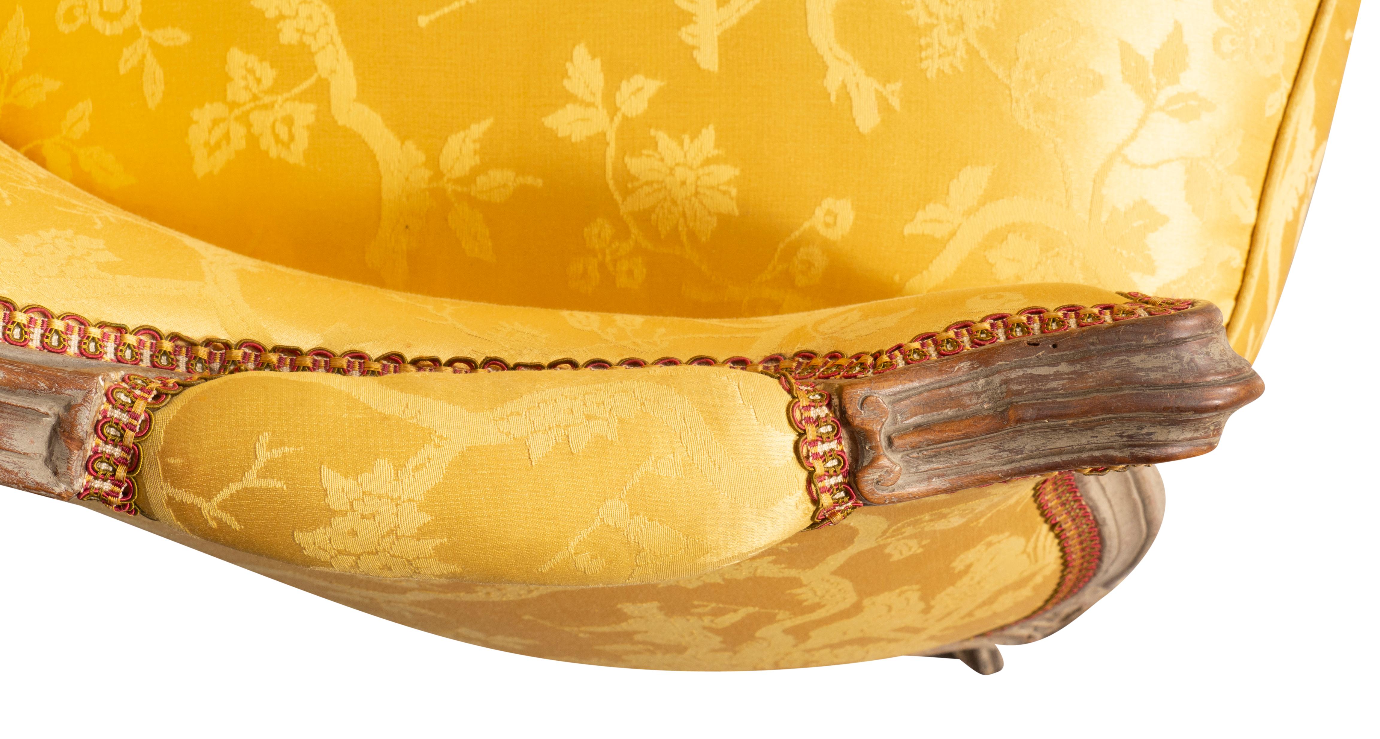 Louis XV Painted Bergere For Sale at 1stDibs