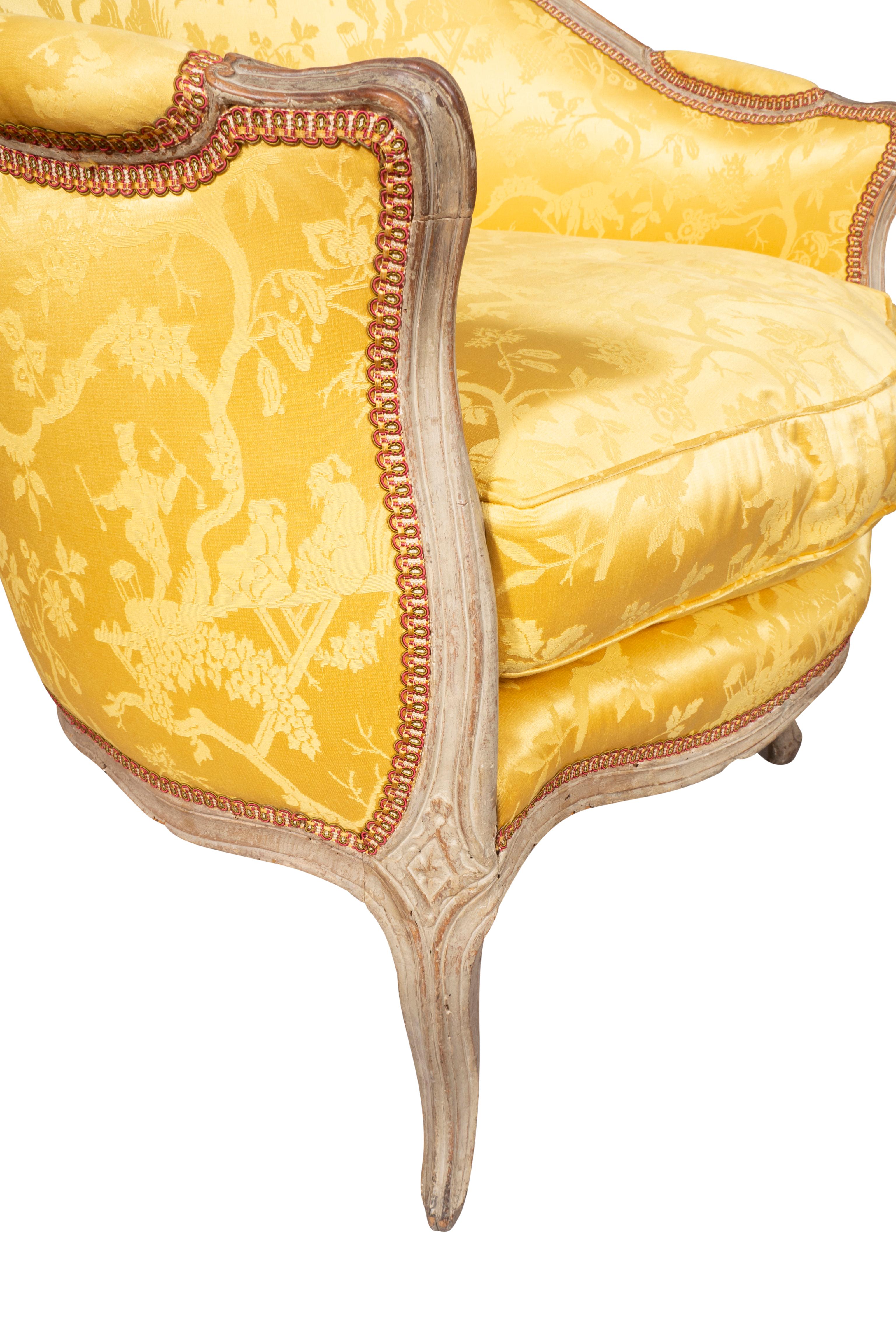 Louis XV. Bemalte Bergère im Angebot 8