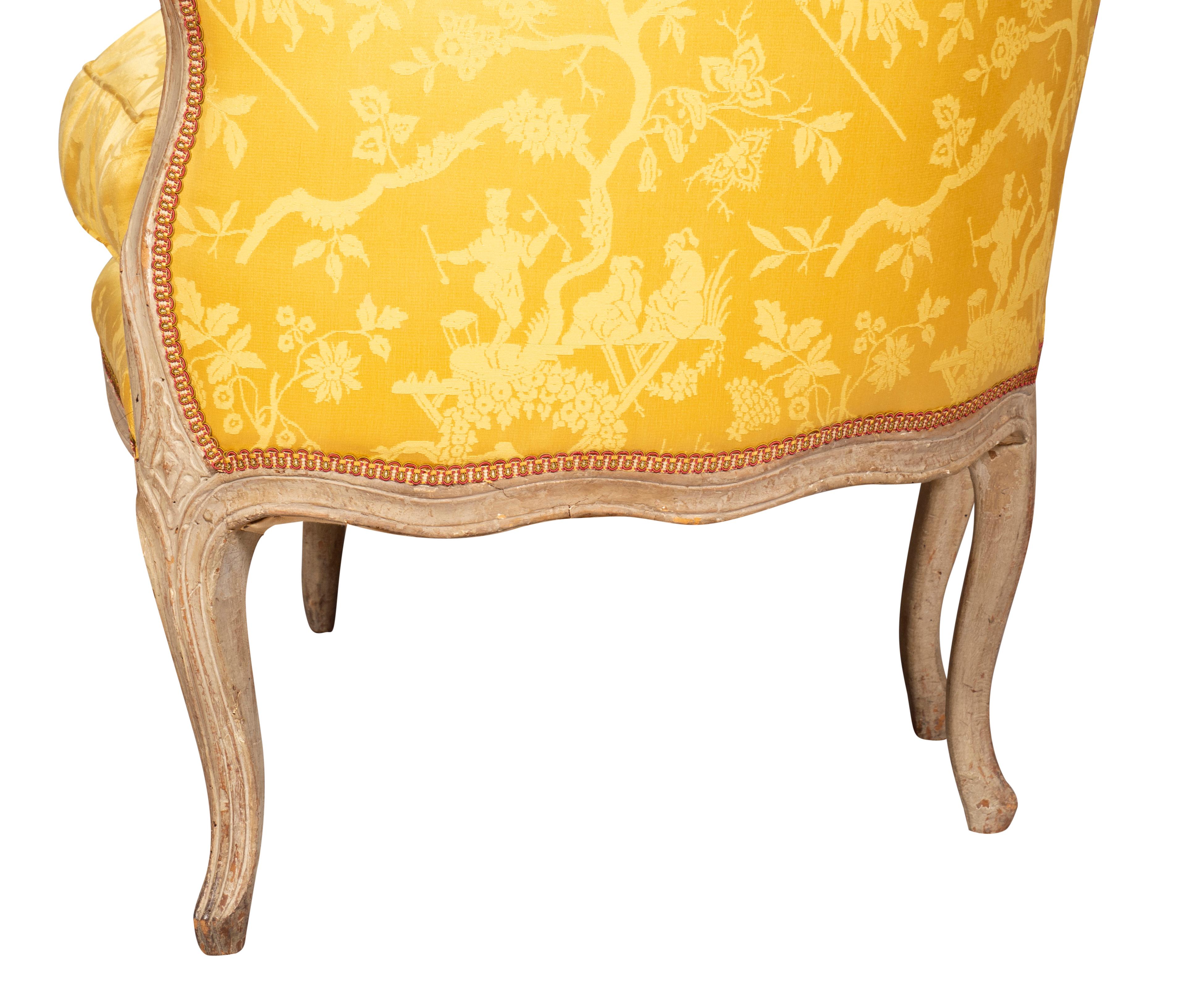 Louis XV Painted Bergere For Sale 12