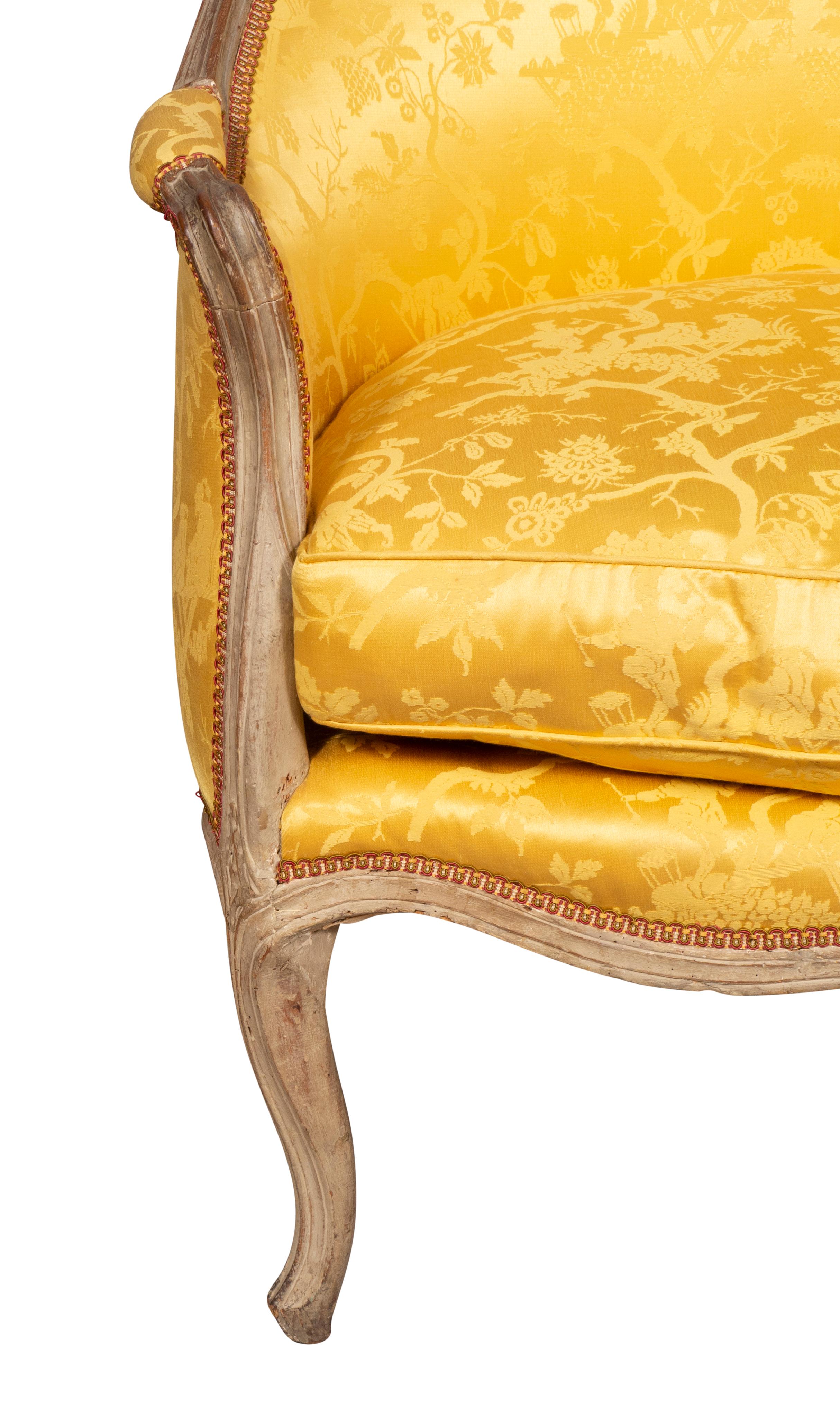 Louis XV Painted Bergere For Sale 2
