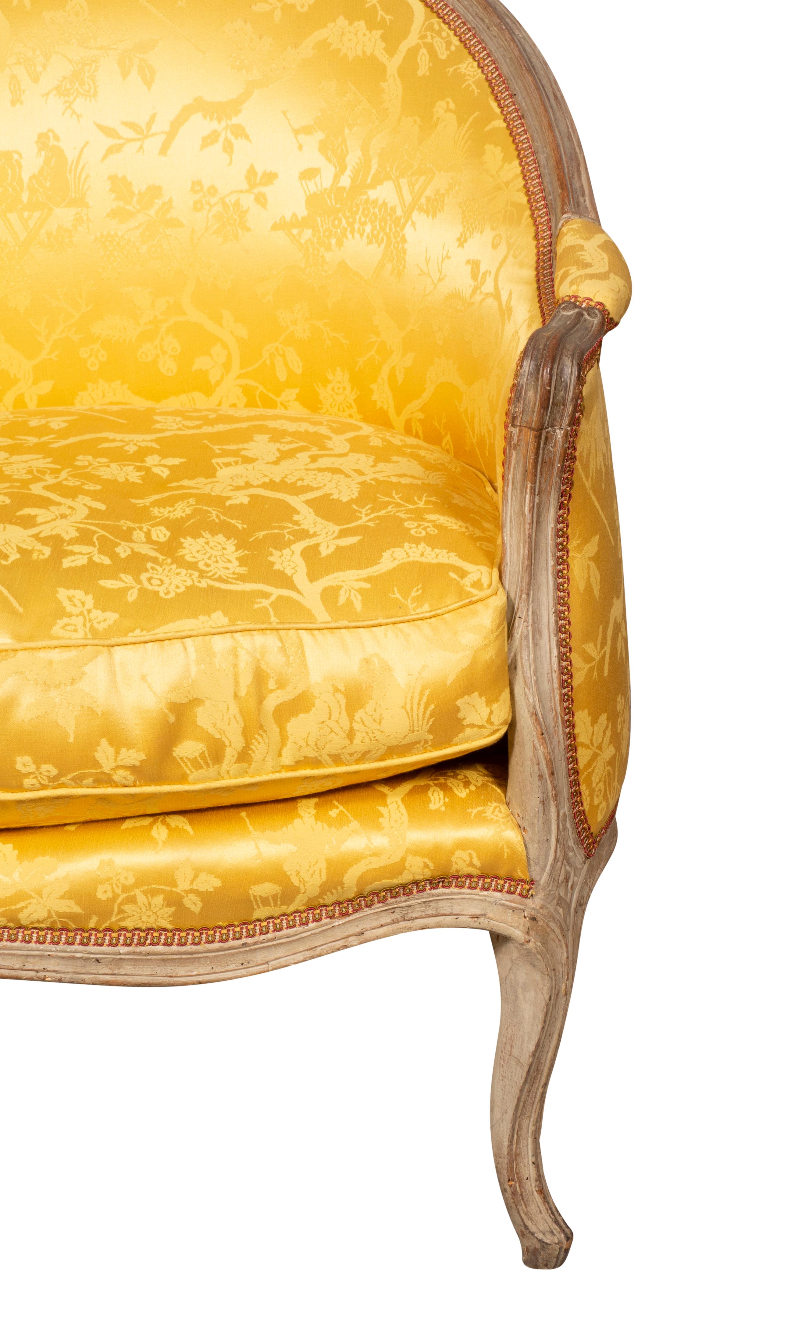 Louis XV. Bemalte Bergère im Angebot 2