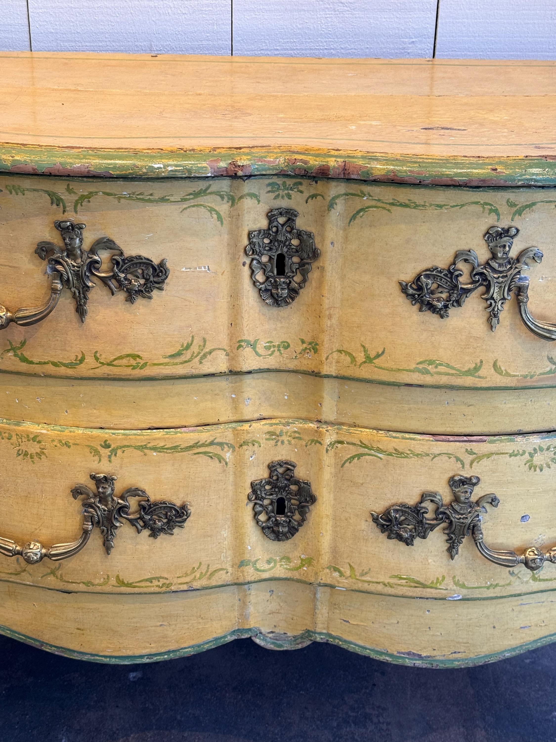 French Louis XV Painted Commode For Sale