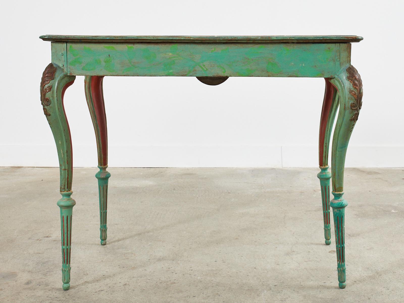 Louis XV Painted Entry Foyer Console Table by Ira Yeager For Sale 12