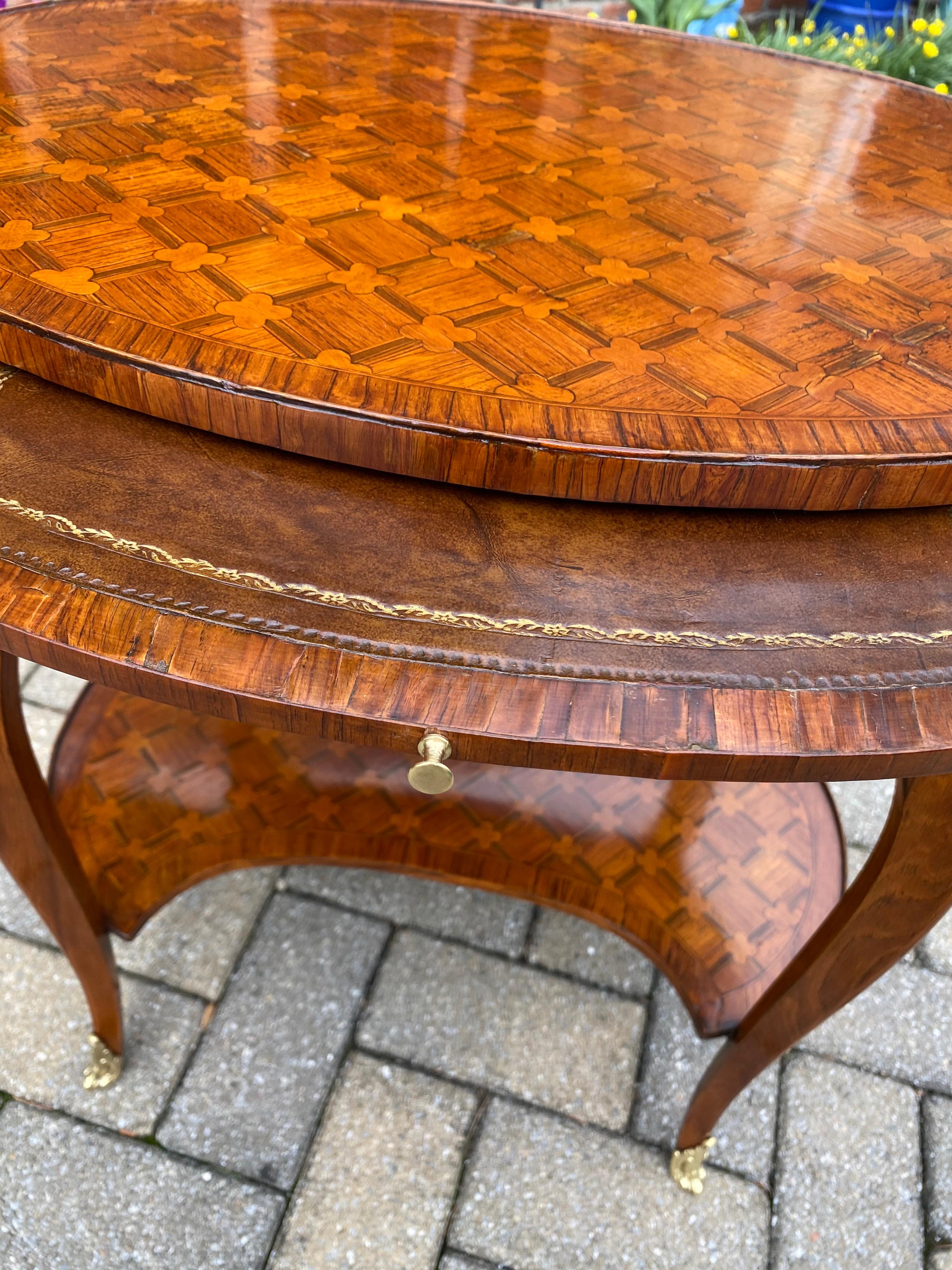Bronze Louis XV Parquetry Occasional Table, Circa 1760 For Sale