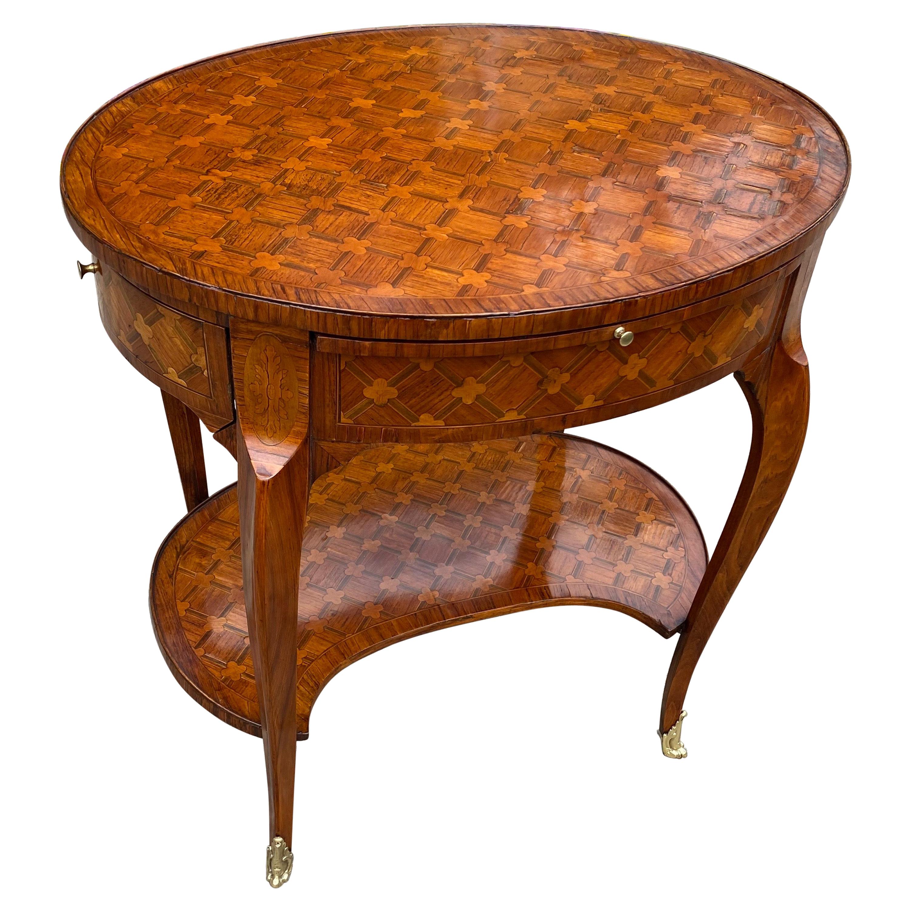 Louis XV Parquetry Occasional Table, Circa 1760 For Sale