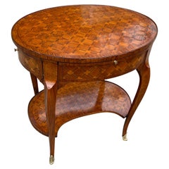 Antique Louis XV Parquetry Occasional Table, Circa 1760