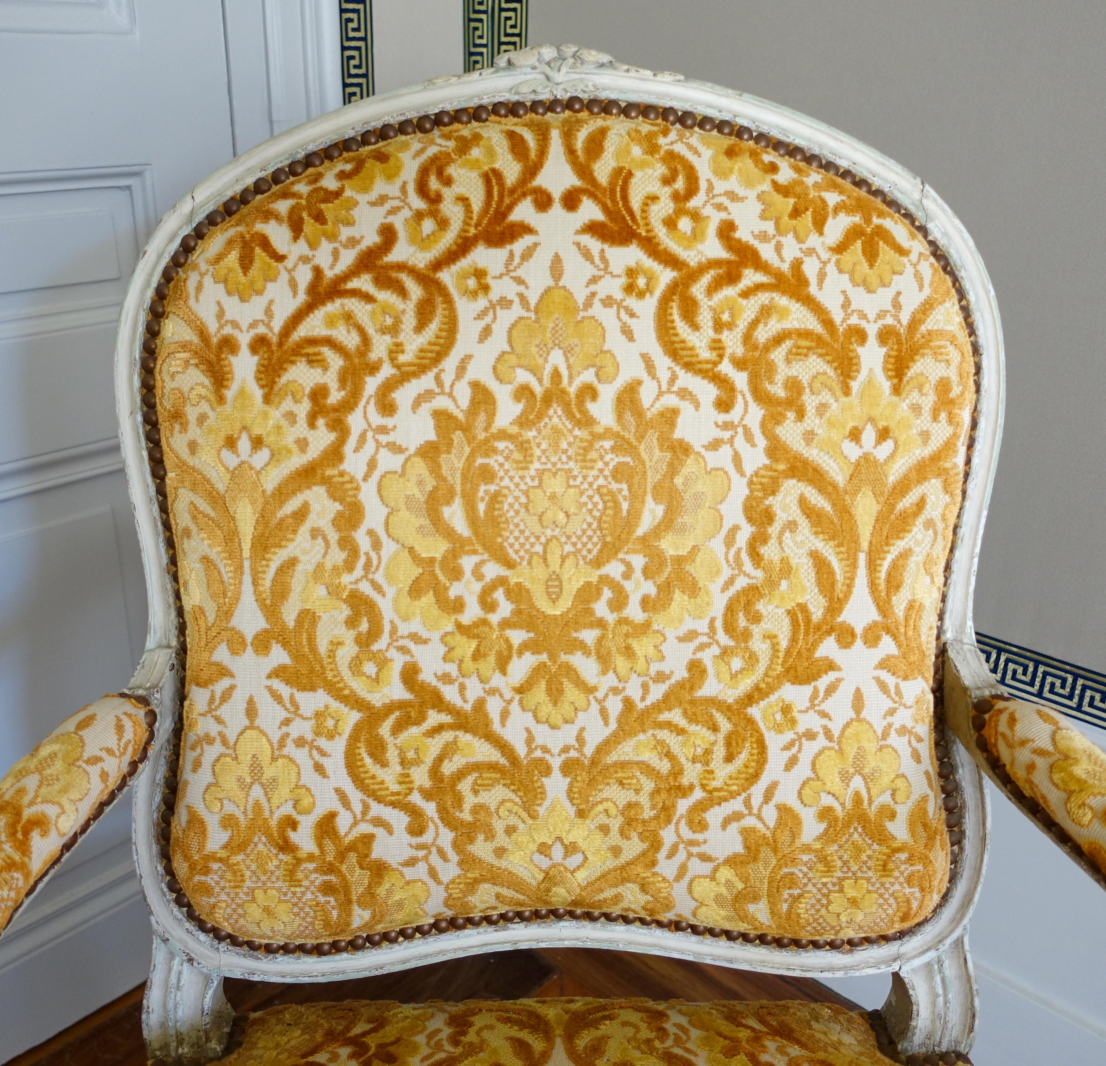 Sillón de época Luis XV, siglo XVIII hacia 1760 en venta 6