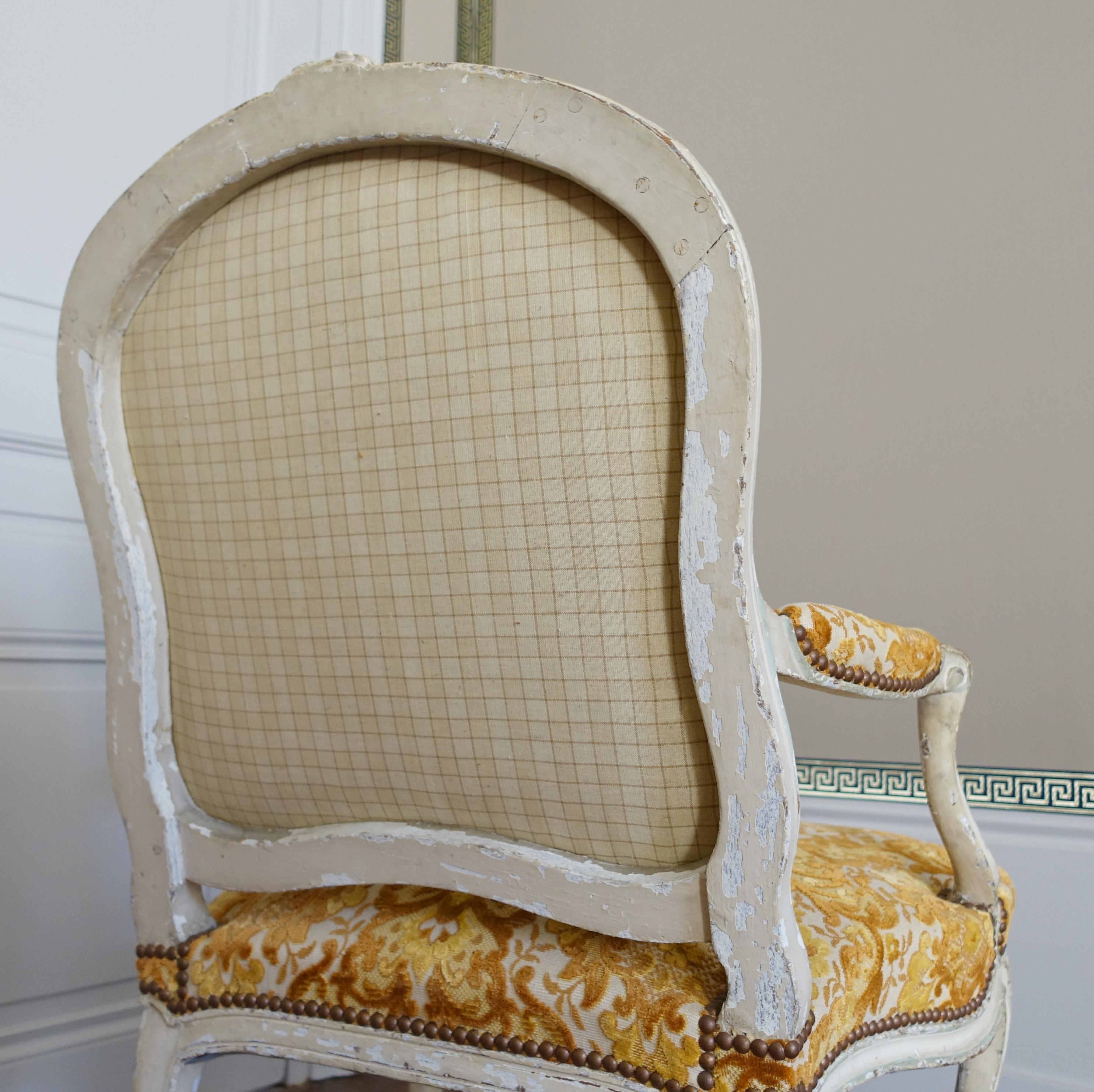 Sillón de época Luis XV, siglo XVIII hacia 1760 en venta 2