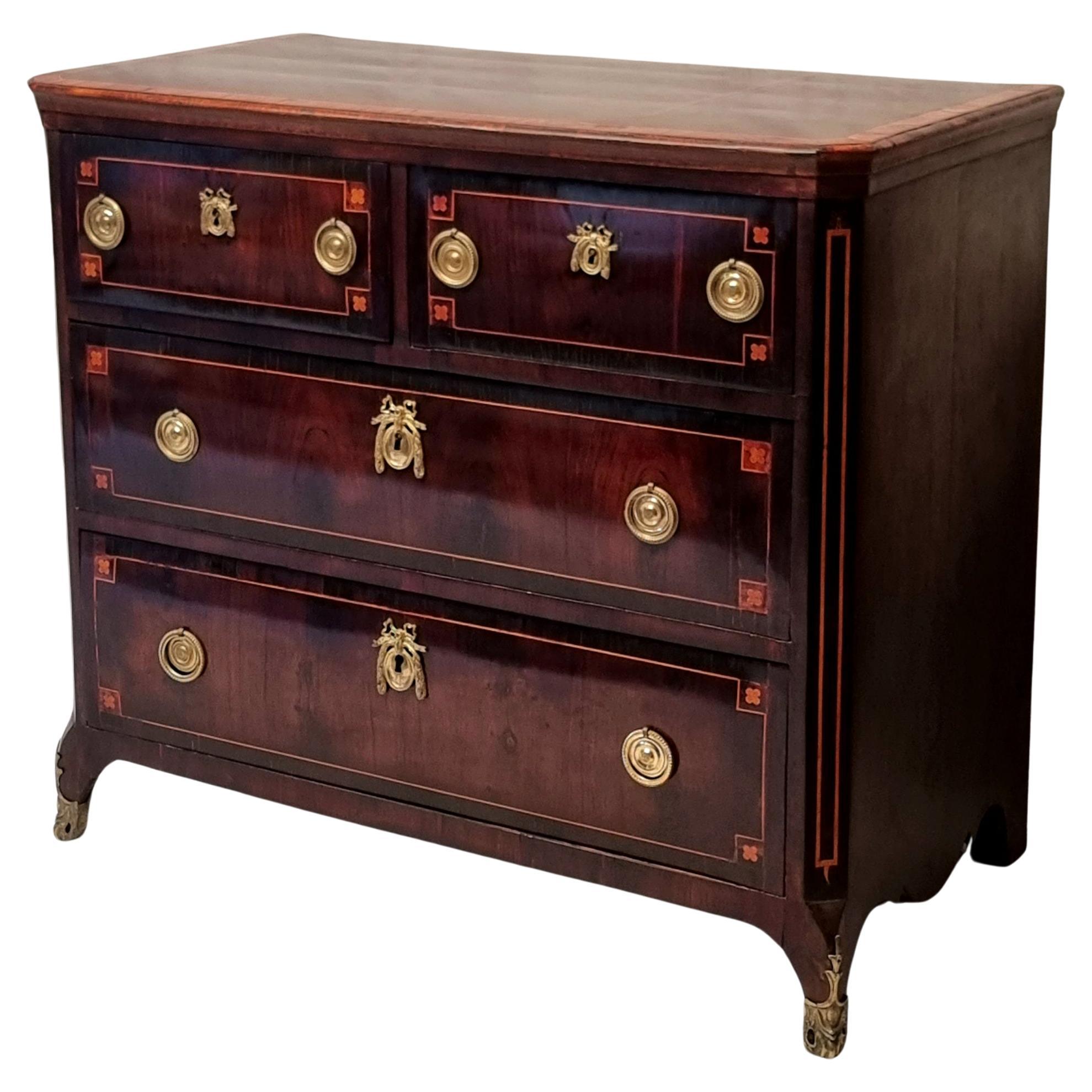 Louis XV Period Chest Of Drawers - Amaranth & Violet Wood - 18th For Sale