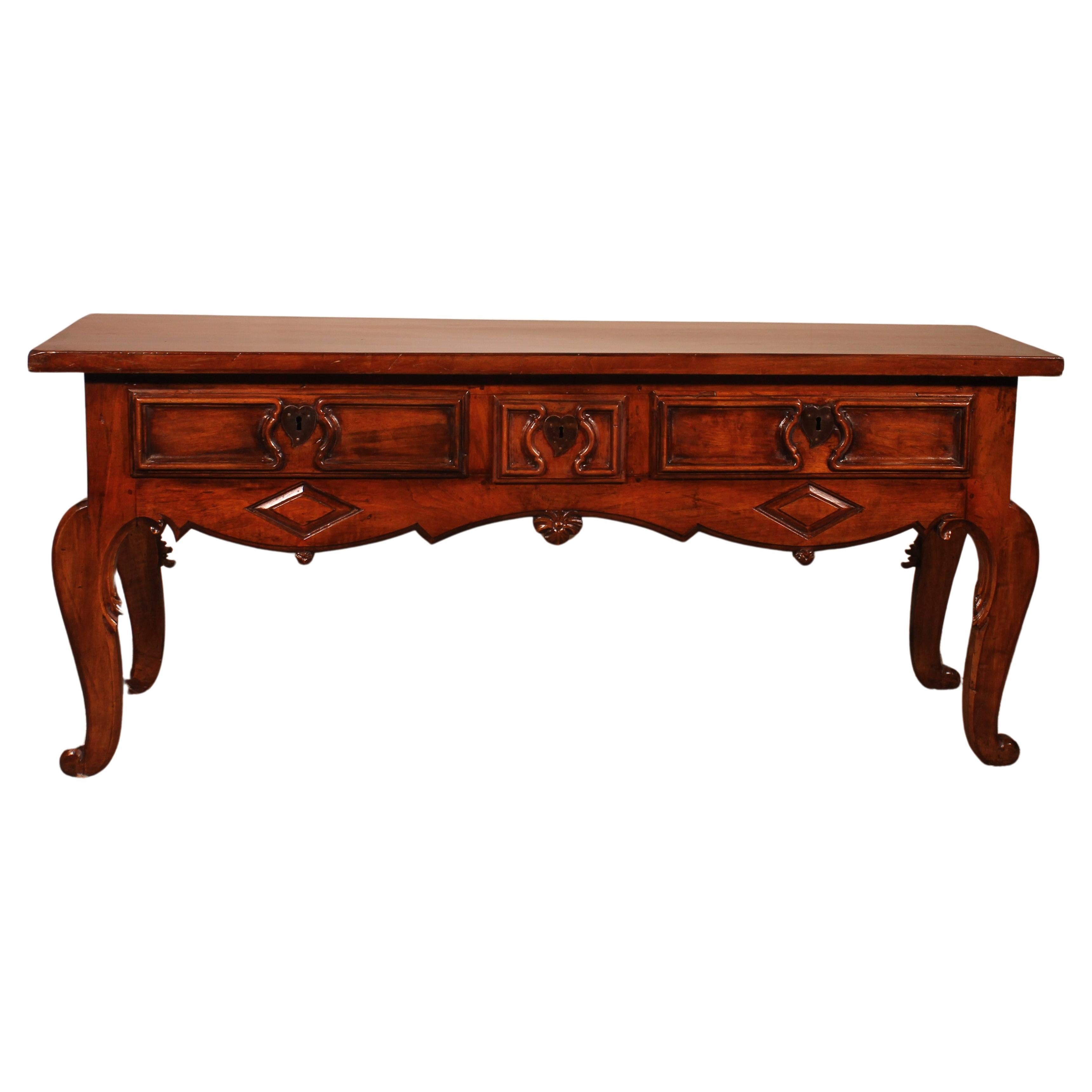 Louis XV Period Console With Three Drawers - Spain - 18th Century