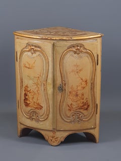 Louis XV Period Corner Cupboard In Chinese Lacquer