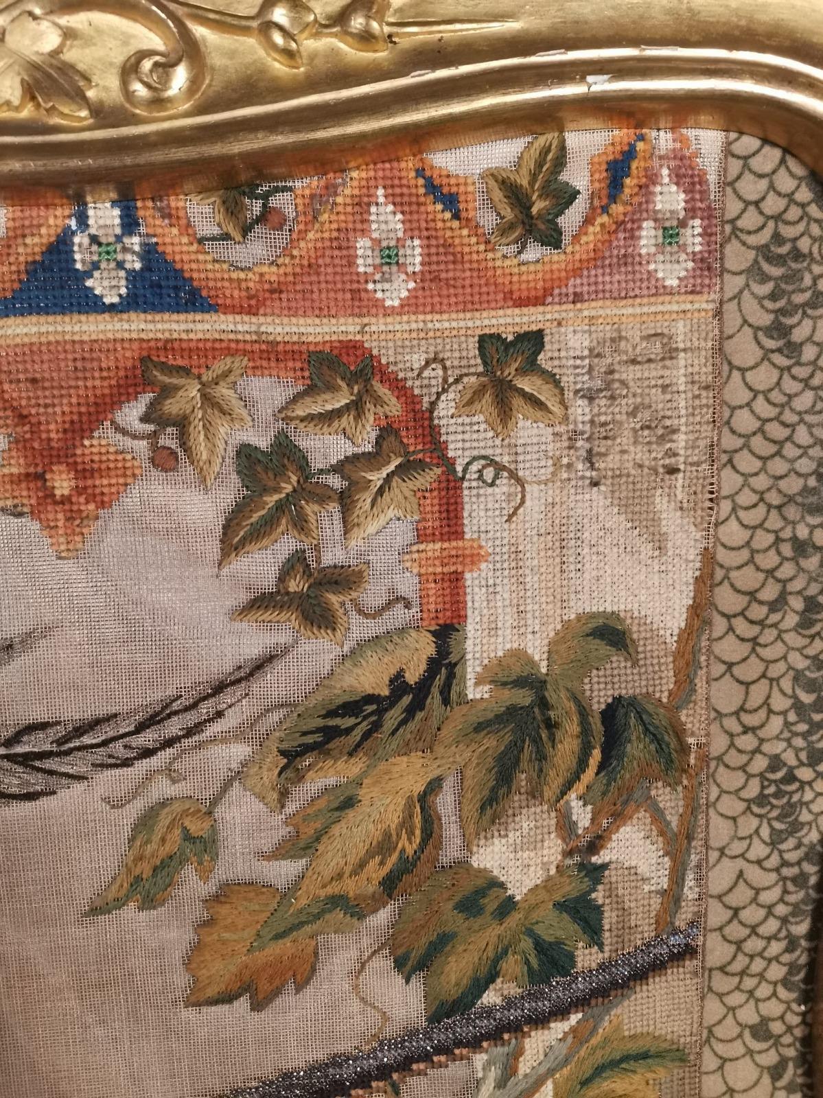 Kaminschirm aus Dore-Holz und Wandteppich aus der Louis-XV-Periode aus dem 18. Jahrhundert (18. Jahrhundert und früher) im Angebot
