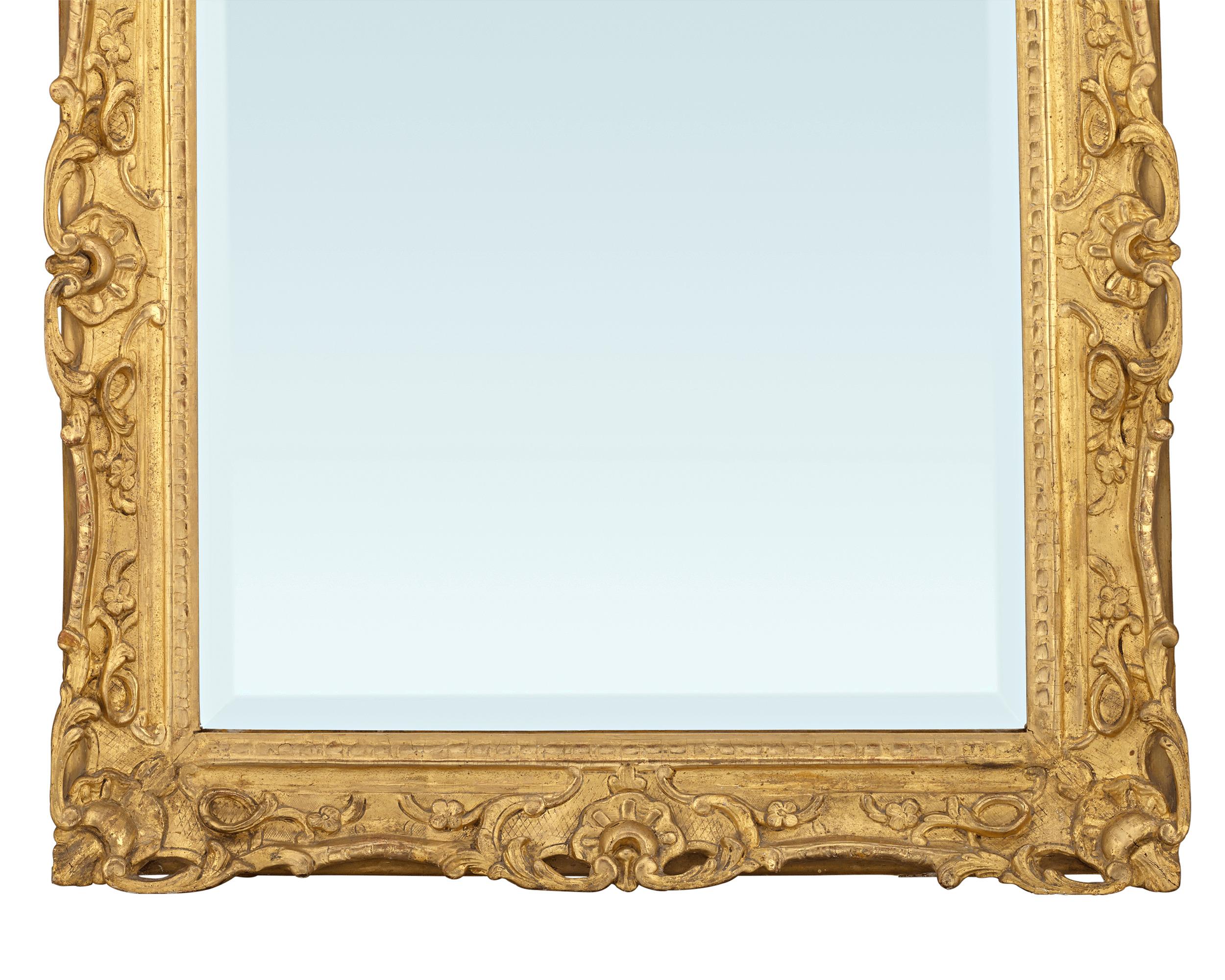French Louis XV Period Gilt Mirror