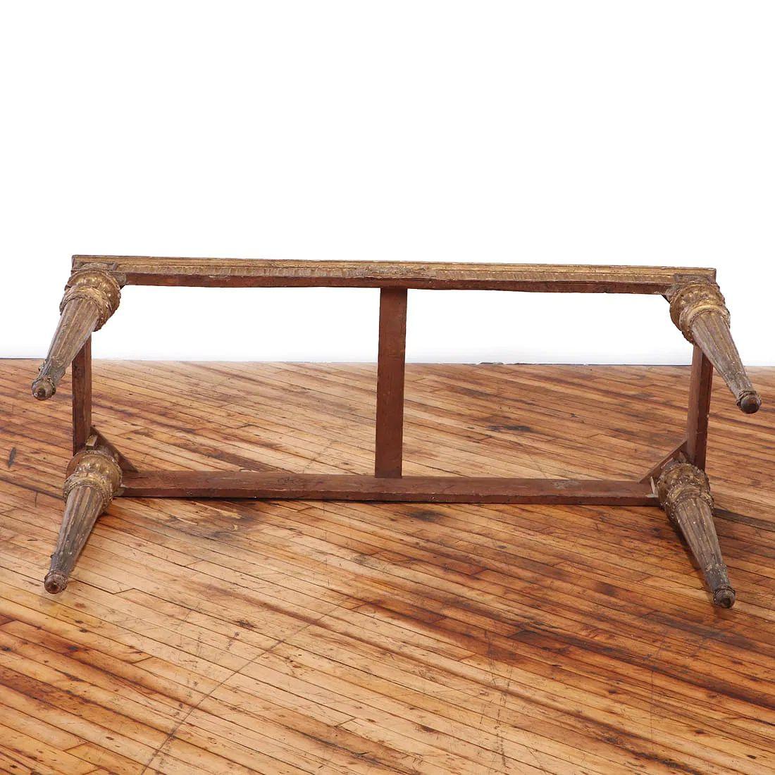 18th Century and Earlier Louis XV Marble Top Giltwood Console Table (18thC) For Sale