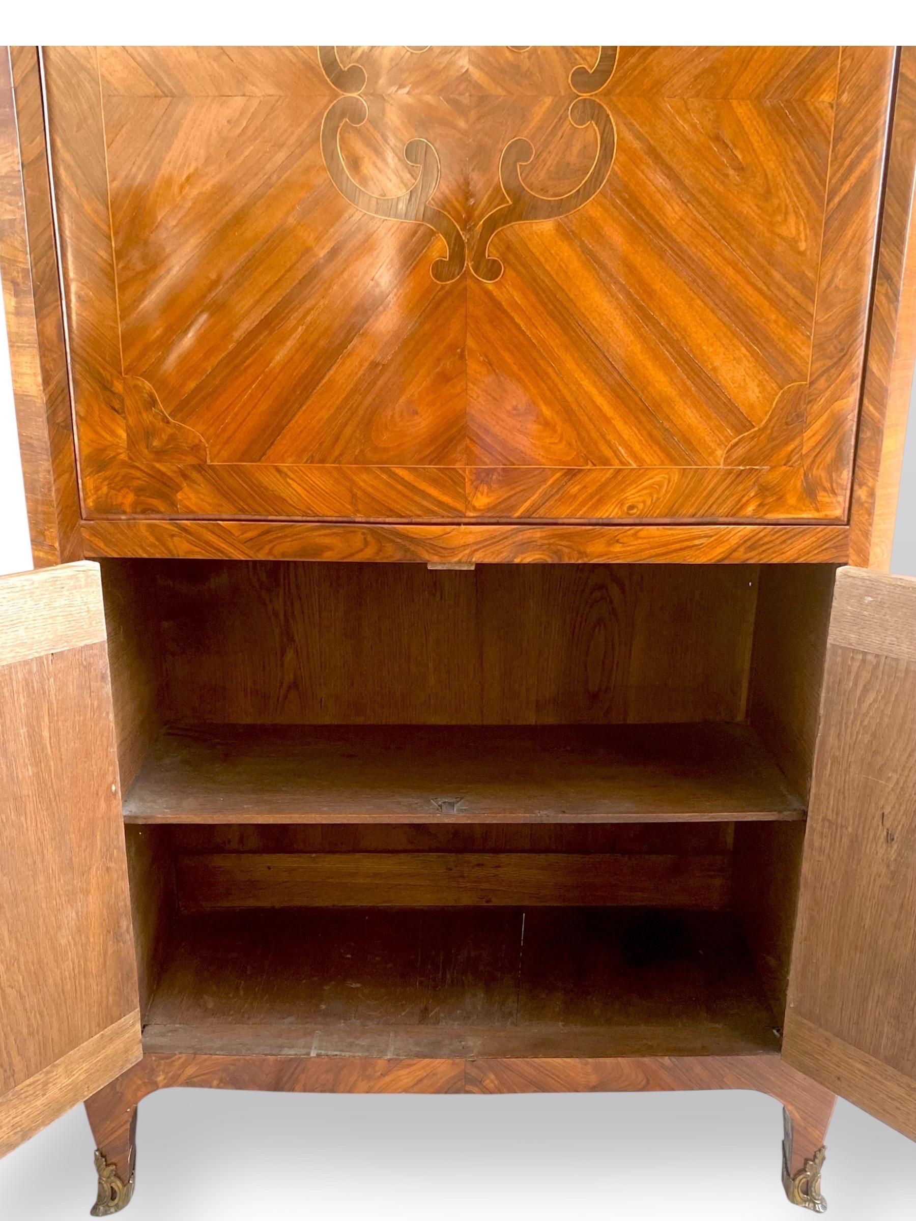 Louis XV period marquetry secretary from the mid-18th century For Sale 5