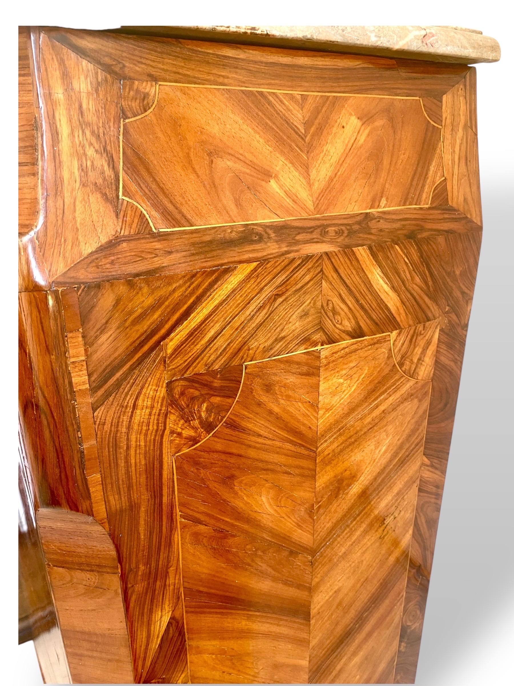 Louis XV period marquetry secretary from the mid-18th century For Sale 7