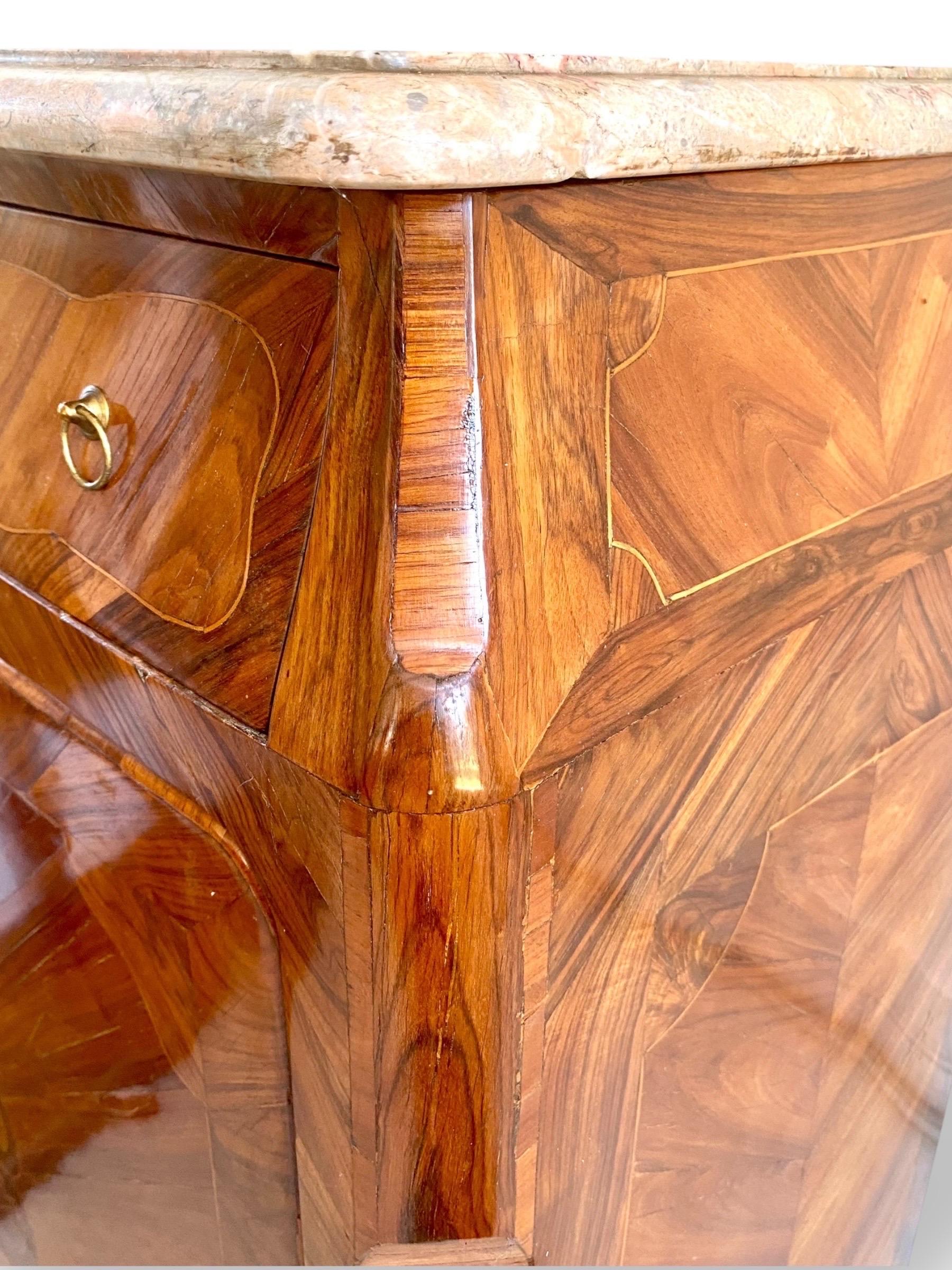 Louis XV period marquetry secretary from the mid-18th century For Sale 8